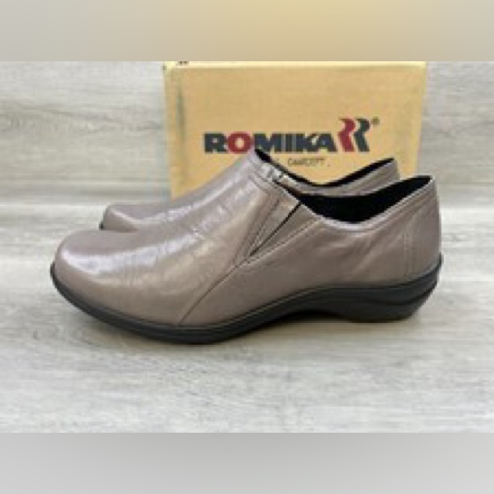 New Romika Gray Slip-On Clog Shoes 37 Grey Cassie 6.5-7